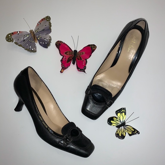 Cole Haan Shoes - Cole Haan Black Leather Kitten Heel Pump 8.5